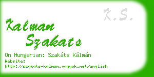 kalman szakats business card