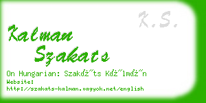 kalman szakats business card